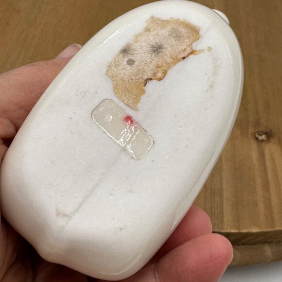 Miniature White Ceramic Teapot With Removable Lid Unique Handle Design Collectib - Picture 6 of 9